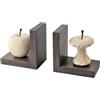 Progetto Arte Coppia Di Fermalibri per Cameretta Ferma Libro Scultura In Pietra Su Base In Legno 2 Fermalibri Design Da Scrivania Prodotto Lavorato Made In Italy Q027T + Q027M