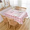 Anevous Tovaglia lavabile, impermeabile, 70 x 70 cm, facile da pulire, in plastica, elegante tovaglia cerata, per sala da pranzo, soggiorno, balcone, giardino, rosa, bianco A