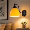 LEDSone Moderno Vintage Retro Industriale Collo Di Cigno Braccio In Metallo E27 Sconce Montaggio A Parete Set Luce Apparecchio per Soggiorno Sala da Pranzo Cucina, Arancione (Giallo)