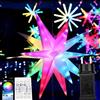 Partenopea Stella Luminosa 3D RGB 60cm gestibile daTelecomando e App Bluetooth IP44 31V Luci per Esterni e Interni, Effetti Musicali, Decorazioni Natalizie Balconi e Puntale Albero