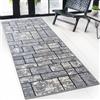 Floordirekt Mannheim - Tappeto passatoia con Motivo a imbracature Sottili, su Misura, per Cucina, corridoio e Soggiorno, Colore: Grigio (80 x 450 cm)