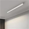 TZSMUM Plafoniera LED Soffitto Interno Moderna Design Lampada da Soffitto Rettangolare Decorativa Plafoniera Alluminio Lunga per Camera da Letto Corridoio Soggiorno (Bianco-Luce Neutra,80cm)