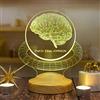 Geschenkelampe Regalo Personalizzato Lampada 3D Led Regalo di Addio per Colleghi Collega Medico Infermiera Psicologo Dentista Farmacista (Cervello)