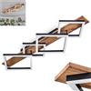 hofstein Plafoniera LED Cascada, moderna lampada da soffitto in metallo/MDF/plastica, colore nero/effetto legno/bianco, 4 luci, 30 Watt, 3350 lumen, 3000 Kelvin