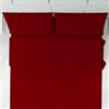 Corredocasa Completo Letto Set Lenzuola in Puro Cotone 100% Singolo Tinta Unita Made in Italy Lenzuola sopra, Lenzuolo sotto e 1 Federa - Biancheria da Letto, (Una Piazza Bordeaux)