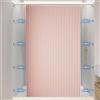 Momooda Tenda Doccia Magnetica Pieghevole Resistente con Ganci, Antispruzzo, Tenda da doccia Impermeabile Antimuffa in lino per il bagno, Rosa, 80x200cm