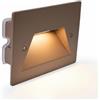 maolo Segnapasso LED da Incasso 3W IP65 503 | Luce CCT Selezionabile 3000K-4000K-6500K | Per Scale, Corridoi, Ingressi | Alluminio + Vetro | Finitura Marrone - Interno/Esterno (Marrone)