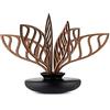 Alessi The Five Season MW64 5S B - Diffusore a Foglie per Ambiente in Porcellana, Foglie in Legno di Mogano, Nero