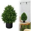 UISEBRT 2 piante artificiali, 60 cm, pianta artificiale protetta dai raggi UV in vaso, pianta decorativa con effetto naturale, per casa, balcone, terrazza, interni ed esterni, piccolo cipresso