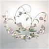 Licht-Erlebnisse Lampada da soffitto vetro metallo bianco rosa cucina corridoio soggiorno L: 64 cm E14 max 60 watt 3 fiamme floreale giocosa plafoniera tavolo da pranzo ROSE