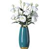 CIEEIN CIEHT Vaso di ceramica Accessori per la casa Decorazioni per il soggiorno Bar decorazione del caffè Stile semplice Phnom Penh verde scuro L 24cm di altezza