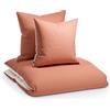 sleepwise "Soft Wonder" - Biancheria da Letto, Extra-comfort, Traspirante, Antipiega, Ipoallergenico, Completo Copripiumino, 3 Pezzi - 240x220cm e 2x 65x65 Federe, Terracotta