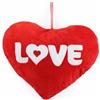 VKZ Cuscino a Cuore LOVE Rosso da Appendere, Decorazione San Valentino in Peluche con Ricamo, Imbottitura in Fibra di Poliestere, Idea Regalo per Coppie, Camera e Divano