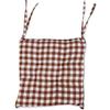 CosìCasa Coprisedie Cuscini per sedie da cucina set da 4 Pezzi Made in Italy | Copri Cuscini Sedie Cucina Imbottitura Sfoderabile | Copriseduta sedie Jacquard con Lacci Fantasia Quadretti Marrone