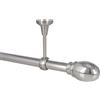 Sento Ø 25 mm Bastone per Tende Montaggio a Soffitto Effetto Acciaio Inox 200 cm Tulia