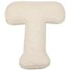 Generic Cuscino Decorativo a Forma di Lettera T, Decorativo per Divano, Camera da Letto, Soggiorno, 15*11*3.9 cm, Sintetico, Stampa con Lettere, Morbido, 1 Unità