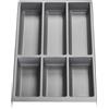 ORGA-BOX inserto per posate SEPARADO Individual grigio argento (300 x 474 x 51 mm) 40 cm di larghezza per le posate