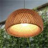 Shikun Bambù Tessuto Lanterna Paralume Lampada da Soffitto Vietnamita Lampadario Decorativo per Ristorante, Corridoio, Soggiorno, Bar, Caffè, 30 x 18 CM