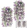 Generico 2 Pezzi Di Fiori Artificiali Pendenti - Fiori Artificiali Realistici Per Esterni | Mazzi Di Piante Finte Sospese Resistenti Ai Raggi UV | Decorazioni Primaverili Per Casa, Patio E Terrazzo (C)