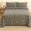 Corredocasa Set Completo Lenzuola in Morbido Pile, Alta qualità con Diverse Fantasie Eleganti per Un Comfort Avvolgente, Ideale per Un Letto Caldo e Accogliente (Grigio, Una Piazza e Mezzo)