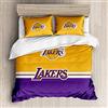 Meet Completo Lenzuola con Copripiumino in Microfibra di Fascia Alta con Due Federe Squadra di Basket (Matrimoni(200x200cm+2/75x50cm),Lakers)