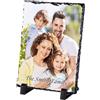 WACAR Cornice per foto personalizzata in ardesia roccia, cornici personalizzate, cornici con placca in pietra per foto, regali commemorativi personalizzati per festa del papà San Valentino