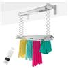 foxydry Air, Stendibiancheria Stendino da Parete Elettrico, stendipanni telecomandato in Alluminio e Acciaio con due staffe incluse 160x57x30 cm (150 wall)