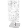 Top Light LUMETTO LAMPADA DA TAVOLO COMODINO TOP LIGHT 1088/P-FA VETRO FOGLIA ARGENTO DESIGN ELEGANTE MODERNO CAMERETTA STANZA SUITE SALA
