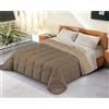 BANZAII TEXTILE INNOVATOR ONLINE Banzaii Trapunta Invernale in Ecopiuma Double Face Super Soft Una Piazza Singolo 170x260 cm Beige/Marrone Chiaro