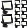 Yakimz 50W 10pcs LED proiettore da esterno, 3 temperatura di colore regolabile, proiettore da parete LED angolo di fascio 120°, IP66 impermeabile LED wall light, proiettore per patio campo sportivo