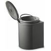 Fhuller Pattumiera Incasso Rotonda in Plastica Atossica Apertura Con Anta Secchio 12 Litri Ø28,5 cm per Base o Sottolavello Cucina minimo 35 cm -Raccolta Differenziata, Colore Ardesia ECONOMICA 1