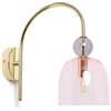 LEDKIA LIGHTING - Lampada da Parete Baudelaire | Design Vintage | Metallo e Vetro | E14 220-240V | IP20 Interno | Rosa
