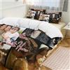 AuraWeave Set di Copripiumini con Foto Personalizzati, Set di Biancheria da Letto Personalizzato con Foto/Testo/Logo, Diverse Misure, Set Letto con Foto Commemorative per Famiglia, Amicizia, Compleanno (5 foto)