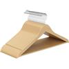 SONGMICS Grucce Appendiabiti Legno, 20 Pezzi, Appendini, Salvaspazio, Scanalature su Spalle, Gancio Girevole a 360°, Legno di Betulla, per Pantaloni Giacche, Beige Naturale CRW040K01