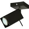 Licht-Erlebnisse Bauhaus - Faretto da parete per soggiorno, altezza 15 cm, colore: Nero