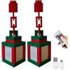 Generic Luce notturna a lanterna pixelata 3D, luce d'atmosfera a LED ricaricabile tramite USB a 16 colori con telecomando e controllo touch, per la decorazione della sala giochi, luce per la camera 2 pezzi