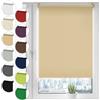 Sonello Tenda a rullo oscurante Klemmfix senza Forare 80cm x 150cm beige, tenda avvolgibile oscurante con morsetti e con catenella per finestre e porte, Blackout, opaco, Protezione Solare