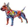 FLYuechun Ranan Art Creative G861 RA - Statuetta decorativa a forma di bull terrier, in resina, decorazione per la casa, ufficio moderno, artigianato desktop