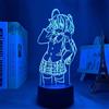 KJsdaADSA Lampada da notte 3D Lampada da illusione Anime Rikka Takanashi Luce notturna a LED per arredamento camera da letto Luce notturna Regalo di compleanno Lampada 3D Anime 7 colori