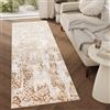 TAPISO Crystal Tappeto Runner Passatoia Pelo Corto Lucido Effetto 3D Design Moderno Motivo Astratto tonalità Marrone Beige Soggiorno Sala Corridoio Ingresso Oeko-Tex 70 x 300 cm