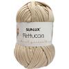 SUNLUX Fettuccia Beige 200g, Filato Beige per borse, Fettuccia Spessa 2,5cm x 60m