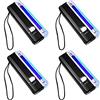Seprendi 4 pz palmare torcia UV portatile Blacklight LED luce UV a batteria Bill rivelatore luce