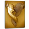 Printerland Quadro Moderno Soggiorno Verticale bacio Coppia love oro Quadri moderni da Parete Salone XXL grande Stampa su tela Canvas Decorazione Murale muro Arredo Camera da letto Cucina (30x40 cm, 5)