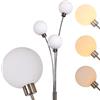 hofstein Lampada da terra Bernado dimmerabile, proiettore da soffitto con 3 globi di vetro vero, attacco G9, luce indiretta, bianco caldo, lampada da terra per soggiorno con 3 globi di vetro, senza lampadina/e