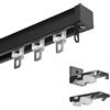 LIYI929GP Binario Tenda Soffitto Scorrevole con Accessori di Montaggio, Binario per Tende A Soffitto in Alluminio Bianco E Nero con Scorrevoli, Montaggio A Parete E Soffitto, Muto Binari A Soffitto