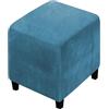 uyeoco Copri Pouf Fodera Poggiapiedi Rotondo/Quadrato/Rettangolare Copripoggiapiedi Elastico 50x50/40 x 40 Cover Sgabello Copertura Protettiva per Ottomana (Color : C, Size : 40X40CM) ( Color : 10 @ , Size :