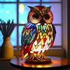 Generic Luce notturna a LED 3D a forma di animale - Lampada da tavolo in resina e vetro colorata, graziosa decorazione in stile retrò per cameretta/ufficio(B*)