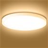 wowspeed Plafoniera LED Soffitto, Lampada da Soffitto Rotonda Piatta 60W - 3000K 6000LM Lampada da Bagno IP44 Impermeabile, Ø50CM, Plafoniera a LED Bianca per Cucina, Cantina, Camera da Letto