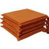 HABITA 33 HOME Cuscini Sedie Cucina Set da 4 o 6, Cuscini per Sedie Quadrati 40x40 cm, Copri Sedia da Cucina Sfoderabili con Laccetti, Cuscino Sedia double face in tessuto loneta made in italy (4 Sorrento Arancio)
