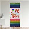 Loussiesd Tenda per finestra con motivo arcobaleno a righe colorate, per camera da letto, soggiorno, per bambini, adulti, Love is Love, multicolore, 86 x 203 cm